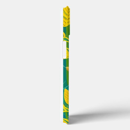 Coques Case-Mate iPhone Fleur d'or sur le feuillage vert (Verso / Droite)