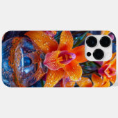 Coques Case-Mate iPhone Fleur d'orchidée orange (Verso (horizontal))