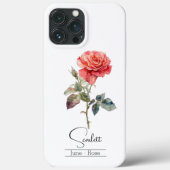 Coques Case-Mate iPhone Fleur du mois de naissance Juin Rose (Verso)