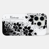Coques Case-Mate iPhone Fleur éclatée d'encre (Verso (horizontal))