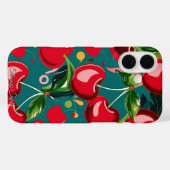 Coques Case-Mate iPhone Fleur et cerise brillante (Verso (horizontal))