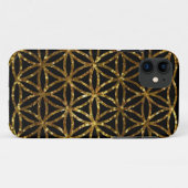 Coques Case-Mate iPhone Fleur étincelante dorée de vie (Dos (Horizontal))