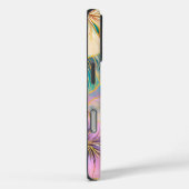 Coques Case-Mate iPhone Fleur Exotique Feuille en fleurs bleues (Verso / Droite)