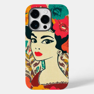Coque Pour iPhone 14 Pro Fleur femme