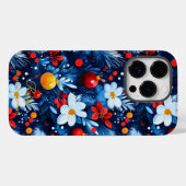 Coques Case-Mate iPhone Fleur festive d'hiver – Fêtes audacieuses et lumin (Verso (horizontal))
