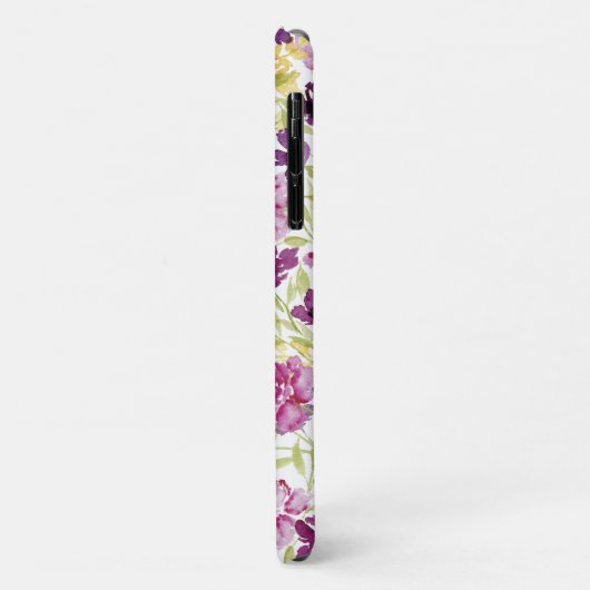 Coques Case-Mate iPhone Fleur fleur sauvage mignonne pivoine violette (Dos/Gauche)