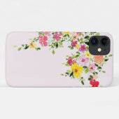 Coques Case-Mate iPhone Fleur florale d'aquarelle rose pâle (Dos (Horizontal))
