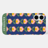 Coques Case-Mate iPhone Fleur folklorique danoise scandinave personnalisée (Verso (horizontal))