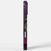 Coques Case-Mate iPhone Fleur fractale grise et pourpre moderne abstraite (Verso / Droite)