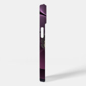 Coques Case-Mate iPhone Fleur fractale grise et pourpre moderne abstraite (Verso / Droite)