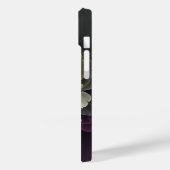 Coques Case-Mate iPhone Fleur fractale grise et pourpre moderne abstraite (Verso / Gauche)