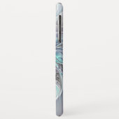 Coques Case-Mate iPhone Fleur fractale moderne abstraite avec monogramme b (Dos/Gauche)