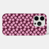 Coques Case-Mate iPhone Fleur Frangipani rose Motif sans couture (Verso (horizontal))