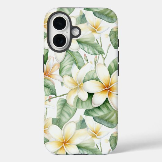 Coques Case-Mate iPhone Fleur Frangipani Tropical Tough (Verso)