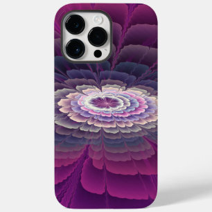Coque Pour Pour iPhone 14 Pro Max Fleur frappante abstraite fractale couleur rose