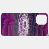 Coques Case-Mate iPhone Fleur frappante abstraite fractale couleur rose (Verso (horizontal))