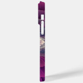 Coques Case-Mate iPhone Fleur frappante abstraite fractale couleur rose (Verso / Gauche)