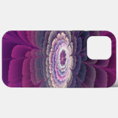 Coques Case-Mate iPhone Fleur frappante abstraite fractale couleur rose (Verso (horizontal))