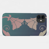 Coques Case-Mate iPhone Fleur fuschia Art nouveau bleu vert rose (Dos (Horizontal))