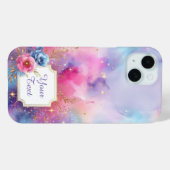 Coques Case-Mate iPhone Fleur galactique personnalisée (Verso (horizontal))