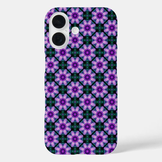 Coques Case-Mate iPhone Fleur géométrique en violet (Verso)
