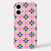 Coques Case-Mate iPhone Fleur géométrique rose (Verso)