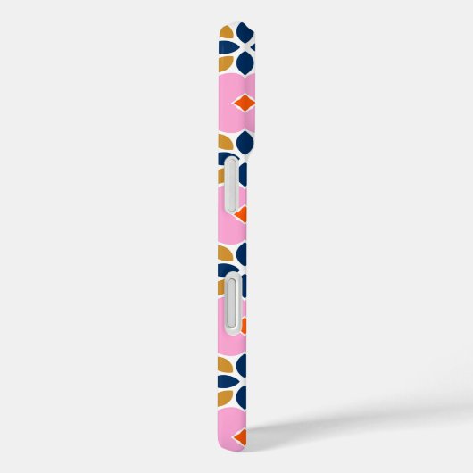 Coques Case-Mate iPhone Fleur géométrique rose (Verso / Droite)