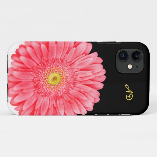 Coques Case-Mate iPhone Fleur Gerbera rose (Dos (Horizontal))