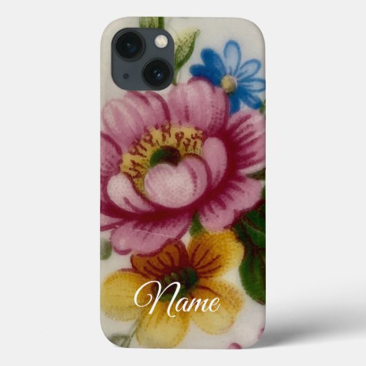Coques Case-Mate iPhone Fleur inspirée de la porcelaine (Verso)