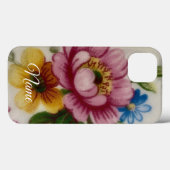 Coques Case-Mate iPhone Fleur inspirée de la porcelaine (Verso (horizontal))
