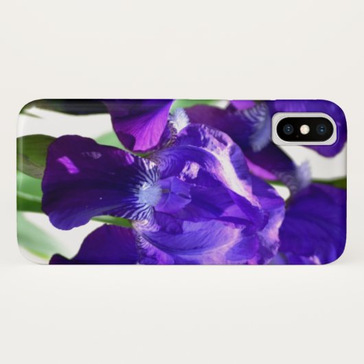 Coques Case-Mate iPhone Fleur Iris Iris Violet (Dos (Horizontal))