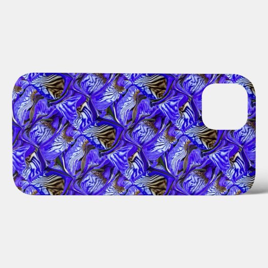 Coques Case-Mate iPhone Fleur Iris Violet / Esthétique / Carrelé / (Verso (horizontal))