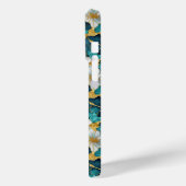 Coques Case-Mate iPhone Fleur Japonaise Sarcelle Or (Verso / Gauche)