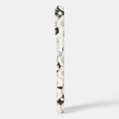 Coques Case-Mate iPhone Fleur japonaise vintage 1902 : Fleur noire et blan (Verso / Gauche)