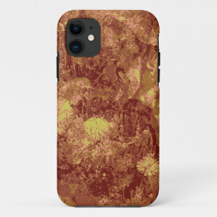Coques Pour iPhone Fleur jaune contre le motif de camouflage de