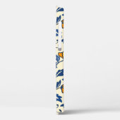 Coques Case-Mate iPhone Fleur jaune et feuille bleue design sans soudure (Verso / Gauche)