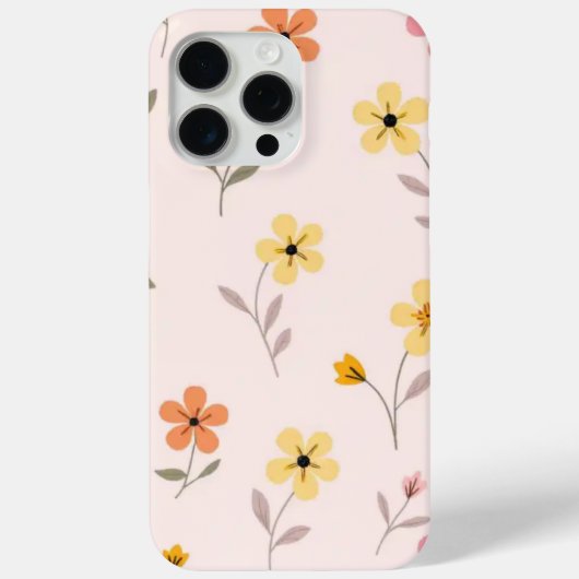 Coques Case-Mate iPhone Fleur jaune florale pastel iPhone 15 (Verso)