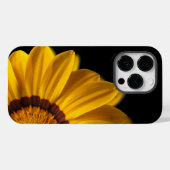 Coques Case-Mate iPhone Fleur jaune sur arrière - plan noir (Verso (horizontal))