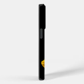 Coques Case-Mate iPhone Fleur jaune sur arrière - plan noir (Verso / Droite)