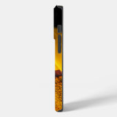 Coques Case-Mate iPhone Fleur jaune sur arrière - plan noir (Verso / Gauche)