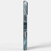 Coques Case-Mate iPhone Fleur Joyeuse Abstrait gris bleu floral Fractal (Verso / Droite)