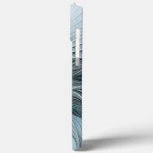 Coques Case-Mate iPhone Fleur Joyeuse Abstrait gris bleu floral Fractal (Verso / Gauche)