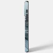 Coques Case-Mate iPhone Fleur joyeuse abstraite fleur bleue grise fractale (Verso / Gauche)