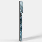 Coques Case-Mate iPhone Fleur joyeuse abstraite fleur bleue grise fractale (Verso / Droite)