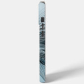 Coques Case-Mate iPhone Fleur joyeuse abstraite fleur bleue grise fractale (Verso / Gauche)