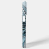 Coques Case-Mate iPhone Fleur joyeuse abstraite fleur grise bleue fractale (Verso / Droite)