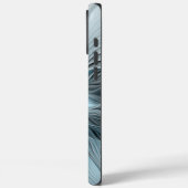 Coques Case-Mate iPhone Fleur joyeuse abstraite florale fractale bleu gris (Verso / Gauche)