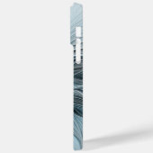 Coques Case-Mate iPhone Fleur joyeuse abstraite florale fractale bleue gri (Verso / Gauche)