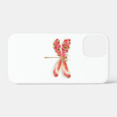 Coques Case-Mate iPhone Fleur libellule avec sakura bijoux (Verso (horizontal))