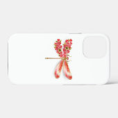 Coques Case-Mate iPhone Fleur libellule avec sakura bijoux (Verso (horizontal))
